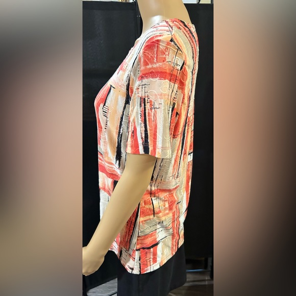 JM Collection short sleeve blouse sz M - Picture 4 of 6